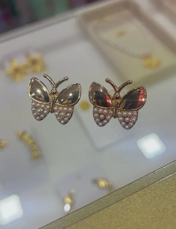 Aretes mini mariposa